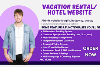 build airbnb website vacation rental hotel website lodgify hostaway guesty