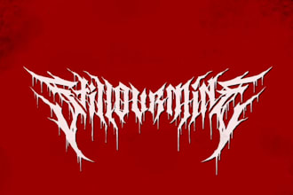 create death metal, black metal, and brutal death metal logo