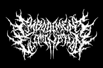 create hardcore or metal band logo design