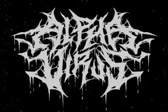 design a death metal, slam, and brutal logo for you