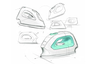 draw 2d industrial product illustration and pro sketch
