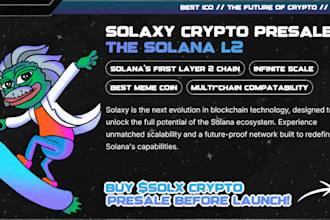 develop website on solaxy,dapp,crypto staking website,wallet,nft marketplace