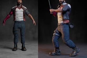 create a realistic 3d character rig 3d character model 3d character animation
