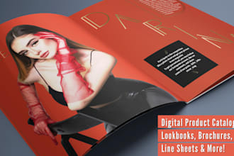 create digital product catalog, brochure, lookbook, flyer