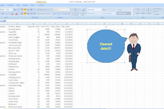 clean, format, merge, split excel data