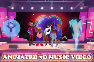 custom 3d animated music videos, animated lyric video for artists and bands