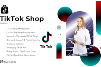 setup tiktok shop, manage shop, tiktok dropshipping, and tiktok shop ads