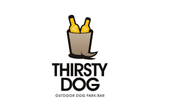 design leash dog park booze logo