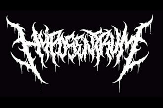 create death metal, black metal, and brutal death metal logo