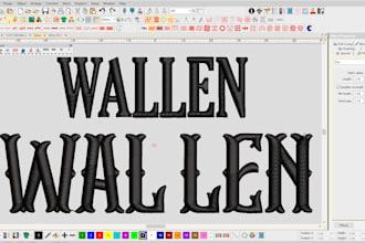 digitize embroidery text in 1 hour ,dst, pes or more