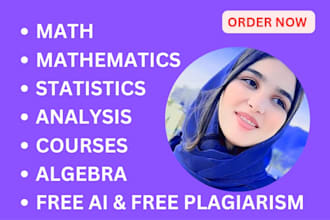 help in math statistics analysis probability algebra trigonometry