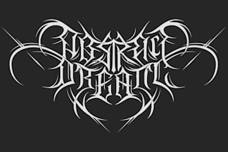 create death metal, black metal, and brutal death metal logo