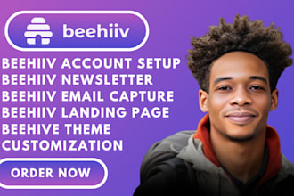 beehiiv account setup beehiiv email newsletter template beehiive landing page
