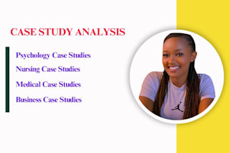 do case study analysis, report, summary for nursing, medical research articles