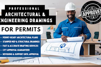 draw architectural floor plan, stamp seal mep structural engineering city permit