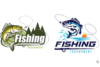 design a clever fishing logo for your business