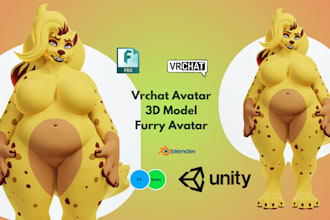 fix, edit and create 3d nsfw furry avatar, vtuber model, vrchat avatar, 3d model