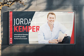 design a roll up banner or billboard advertisement