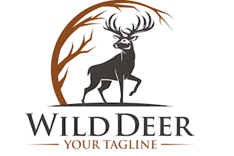 do unique hunting, deer and fishing logo