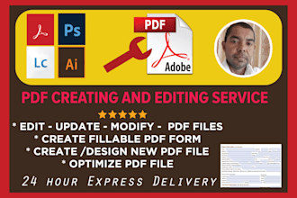 design, modify or edit PDF form or document quickly