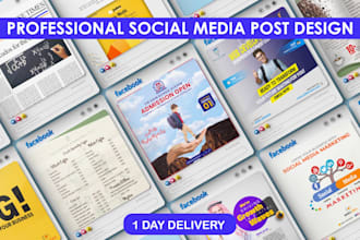 design attractive social media post and advertising 24 hours