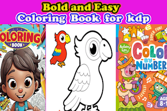 design a bold and easy coloring book for amazon KDP