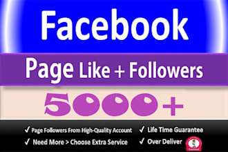 get 5000 facebook page followers and like