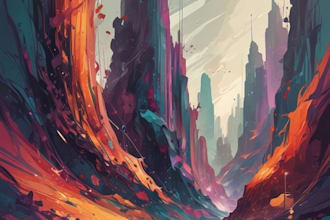 create magical abstract art, surrealism, poster, cover album