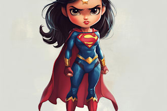 draw your portrait in a marvel character or dc