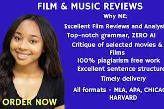 write excellent film analysis, movie reviews, and summaries