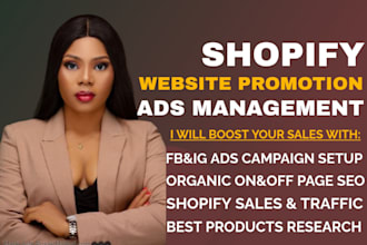 boost shopify sales dropshipping store ecommerce marketing or website promotion