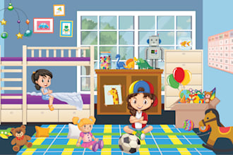 design childrens storybook illustrations for you
