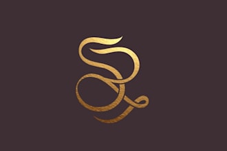 design a modern monogram and initial letter logo