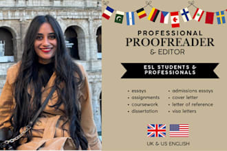 proofread and edit your esl english writing submissions