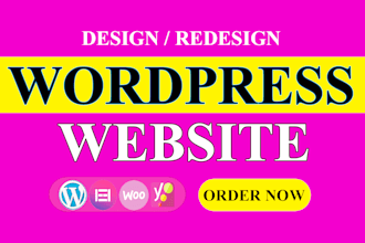 design and redesign wordpress website, elementor landing page expert