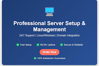 setup manage and configure your linux windows servers and domain integration