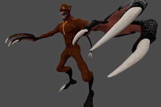 do 3d character model for roblox and unreal engine5 3d monster 3d creature rig3d