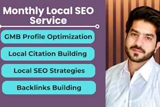 do monthly local SEO service to rank local business and gmb