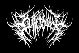 draw heavy metal, black metal, death metal font band logo