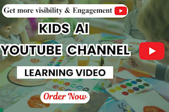 create ai kids learning videos, nursery rhymes, kids animation youtube channel