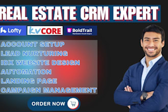 setup lofty crm kvcore follow up boss automation idx website