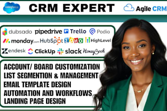 setup agile crm monday crm zoho trello hubspot list segmentation list management