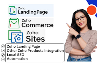 design zoho landing page zoho websites zoho backstage  zoho commerce salesiq