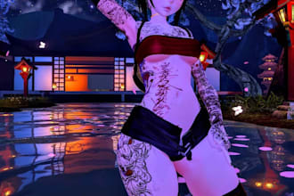 upload, edit, dps and create your vrchat avatar, furry vrchat, vrc character