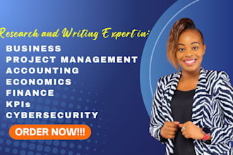 write on  business, project management, accounting, economics and finance