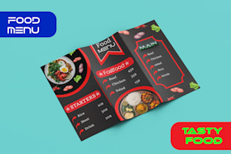 design pizza menu, burger poster,  food menu flyer for restaurant