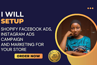 setup shopify facebook ads instagram ads campaign and marketing for your store