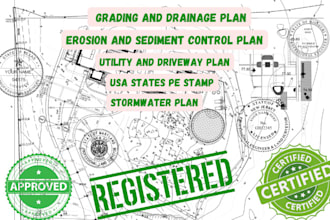 do drainage, grading , erosion and sediment control  , utility driveway plan