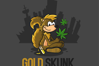 make an modern high quality squirrel logo design
