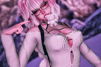 do custom vrchat avatar vrc avatar vr character furry avatar anime 3d vtuber